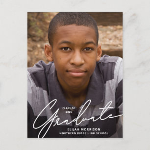 Carte Postale Simple Script White Overlay