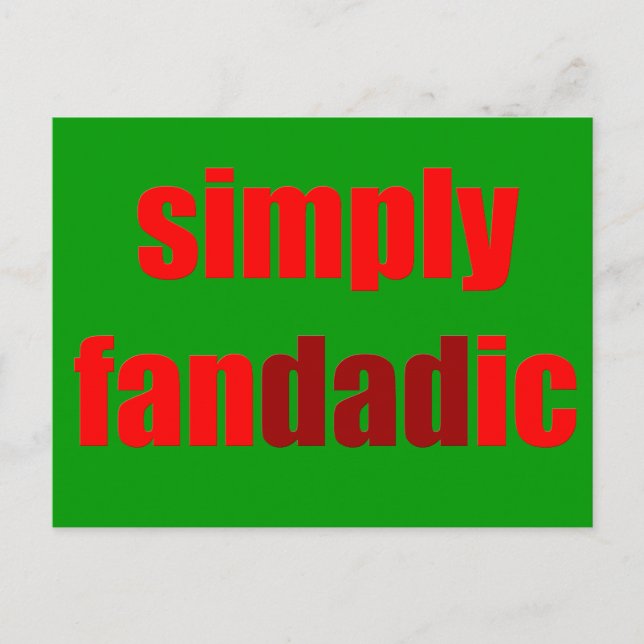 Carte Postale Simplement Fandadic (Devant)