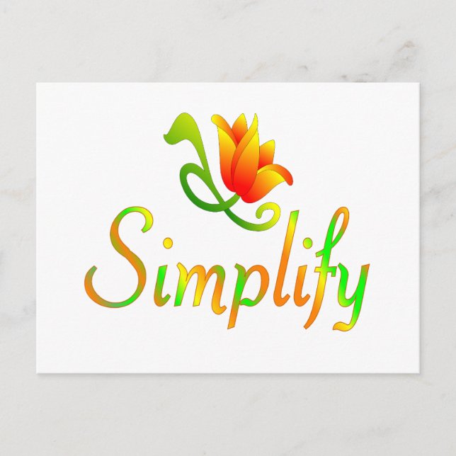 Carte Postale Simplifier (Devant)