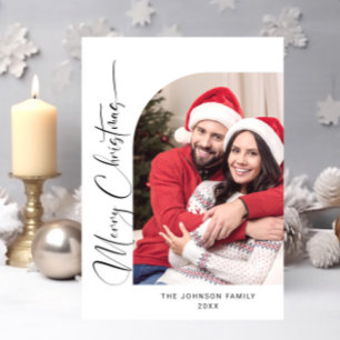Carte Postale Simply Elegant Holiday PHOTO Noël Salutation