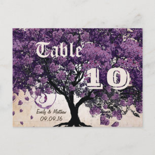Carte Postale Simply Peachy Purple Heart Leaf Tree Numéro de tab