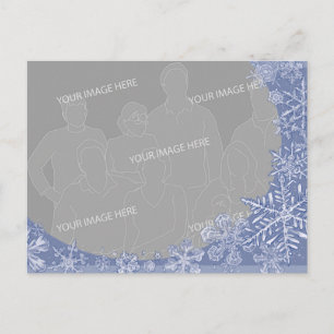 Carte Postale Simply Snowflakes Art Personnalisé Photo Frame 2