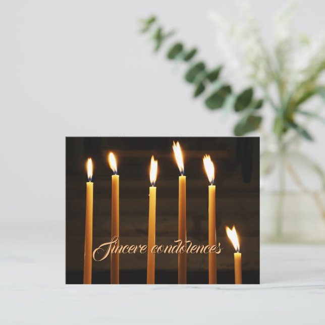 Carte Postale Sincères condoléances (Debout devant)