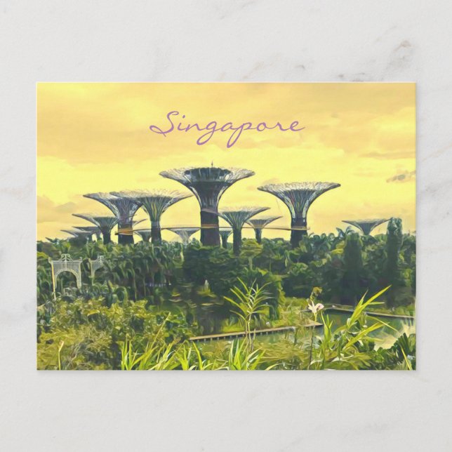 Carte Postale Singapore Gardens by the Bay imprimer de voyage (Devant)