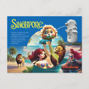 Carte postale Singapour Merlion