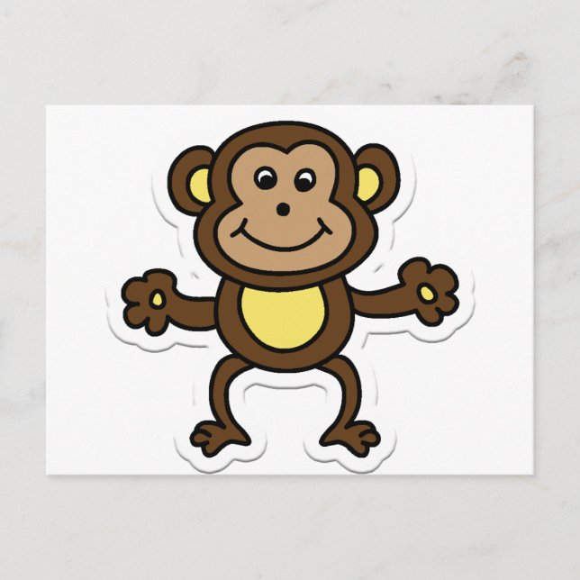 Carte Postale singe (Devant)