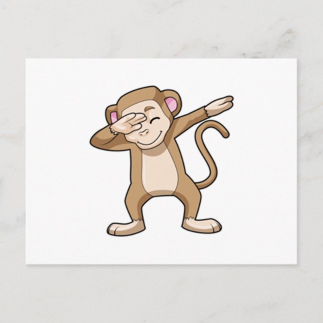 Carte Postale Singe à Hip hop Dance Dab (Devant)
