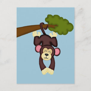 Carte Postale Singe à pendre mignon
