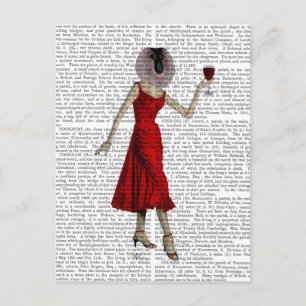 Carte Postale Singe au vin