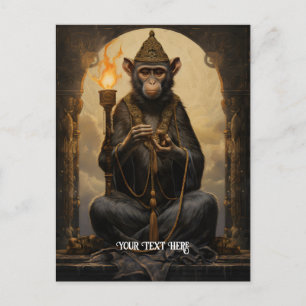 Carte Postale Singe avec torche