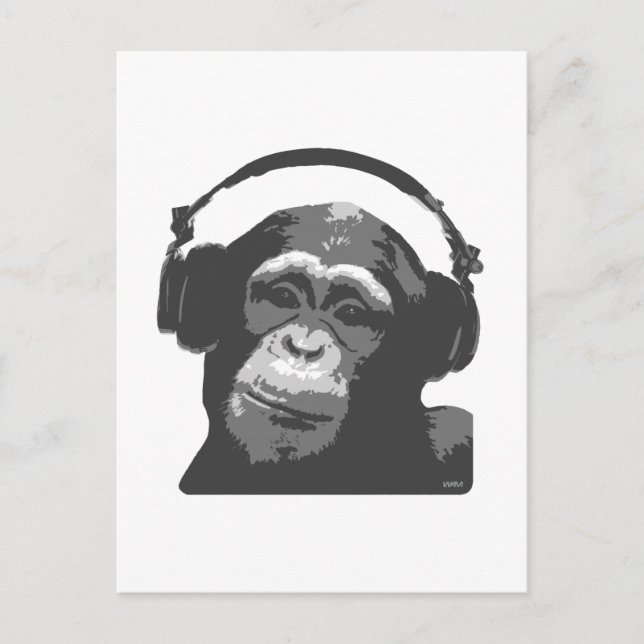 CARTE POSTALE SINGE DU DJ (Devant)