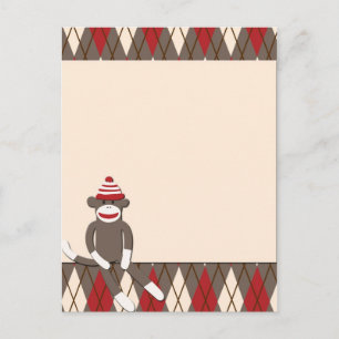 Carte Postale Singe Jacquard