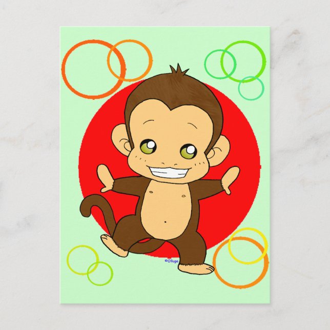 Carte Postale Singe mignon (Devant)