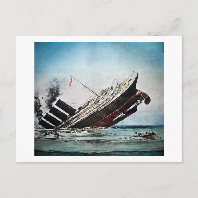 Carte Postale Sinking of the Titanic Magic Lantern Slide (Devant)