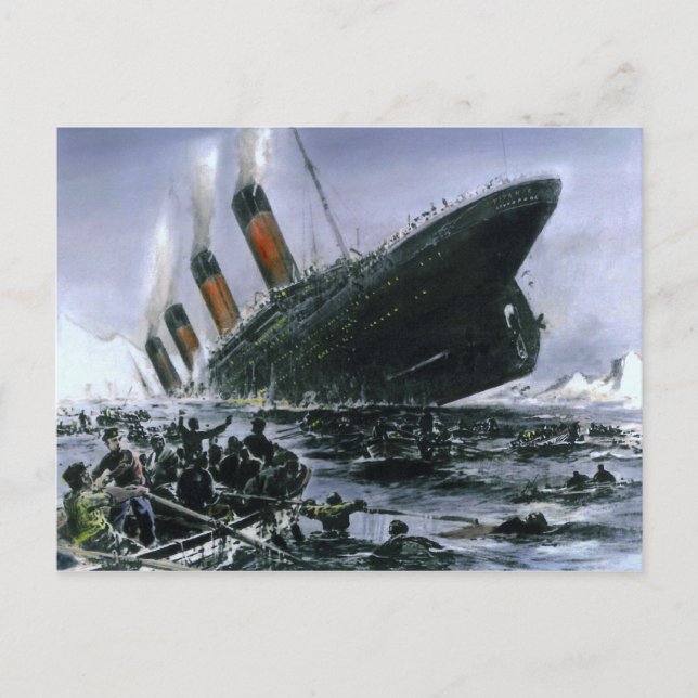 Carte Postale Sinking RMS Titanic (Devant)