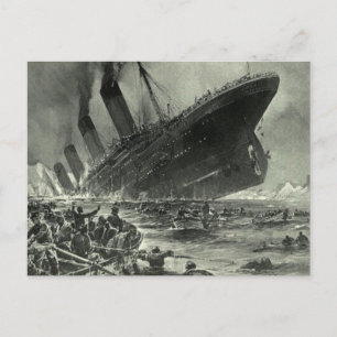 Carte Postale Sinking RMS Titanic