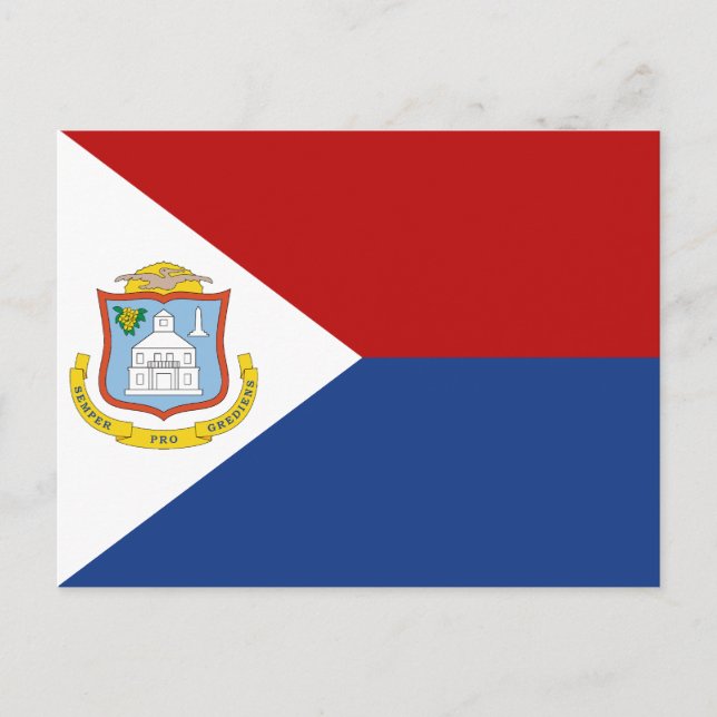 Carte Postale Sint Maarten Flag (Devant)