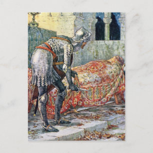 Carte Postale Sir Lancelot dans la chapelle Perilous