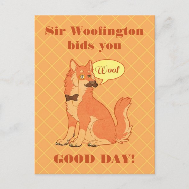 Carte postale Sir Woofington (Devant)