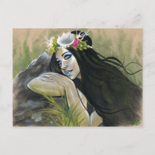 Carte postale Siren sirène noire