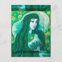 Sirène à cheveux vert sous l'Imaginaire sous-marin