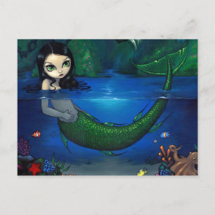 Carte postale "Sirène dans sa Grotte"