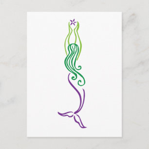 Carte Postale Sirène de poisson Starfish