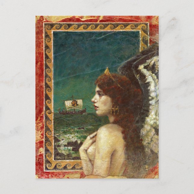 Carte postale Sirène grecque antique (Devant)