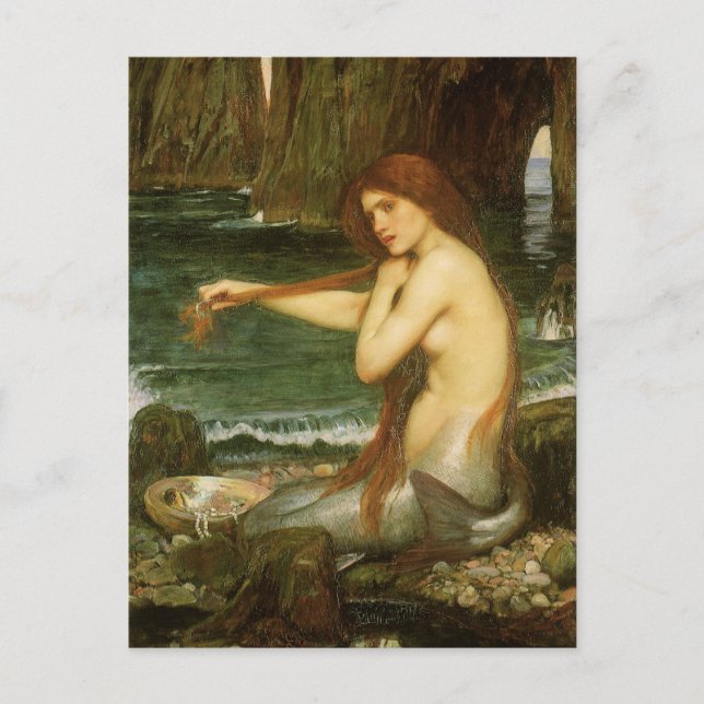 Carte Postale Sirène par John William Waterhouse (Devant)