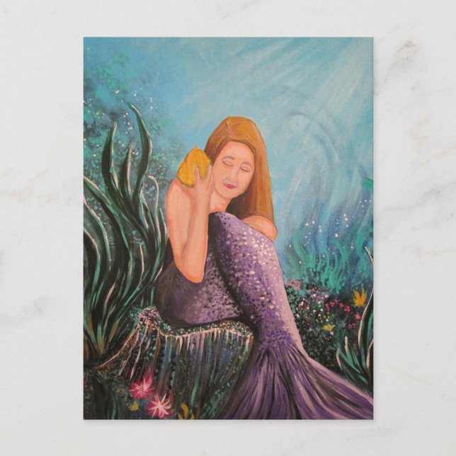 Carte Postale Sirène Sous La Mer (Devant)
