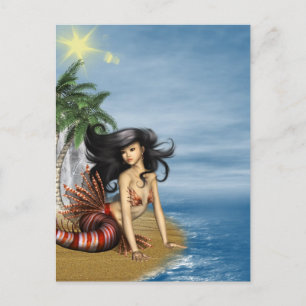 Carte postale Sirène sur la plage