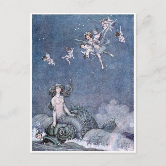Carte Postale Sirène vintage (Devant)