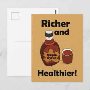 Carte Postale Sirop d'érable plus riche et plus sain