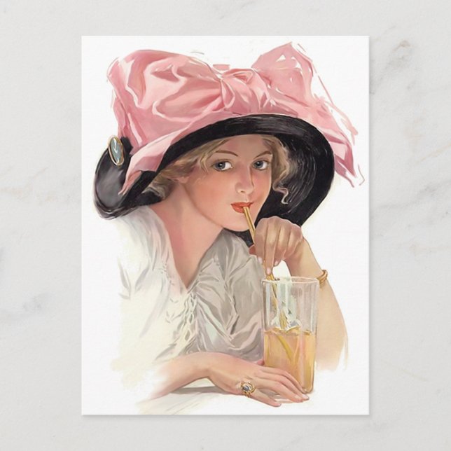 Carte Postale Siroter du soda (Devant)