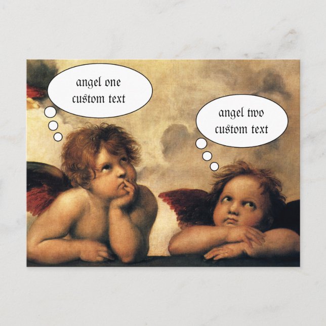 Carte Postale Sistine Madonna Angels par Raphael Sanzio (Devant)
