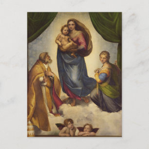 Carte Postale Sistine Madonna par Rapahel