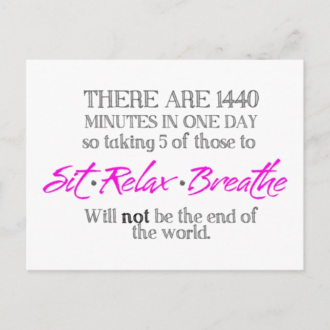 Carte Postale Sit-Relax-Respire (Devant)