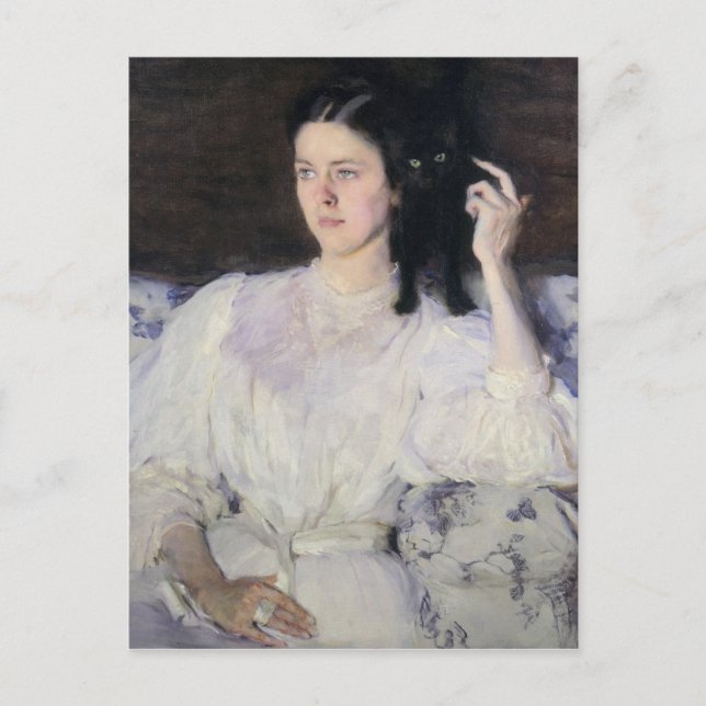 Carte Postale Sita et Sarita, ou Young Girl with a Cat (Devant)