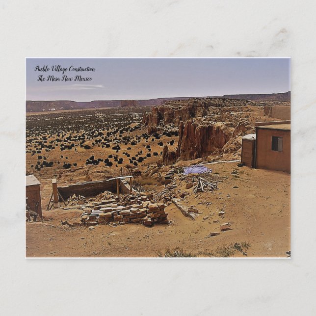Carte Postale Site De Construction Du Pueblo Mesa (Devant)