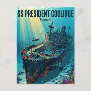 Carte Postale Site de plongée sur l'épave du SS President Coolid