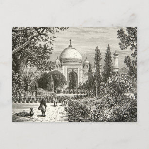 Carte Postale Site du patrimoine indien Taj Mahal Garden Agra