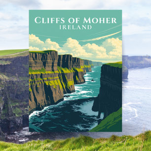 Carte Postale Site irlandais emblématique Falaises de Moher Irla