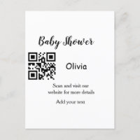 Site web de fête de bébé simple code barre QR ajou