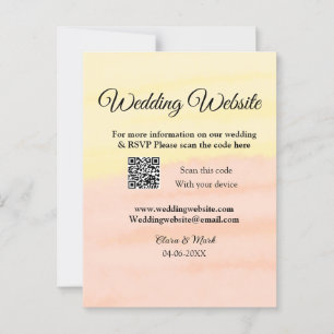 Carte Postale site web de mariage ajoutez code QR scan ajoutez n