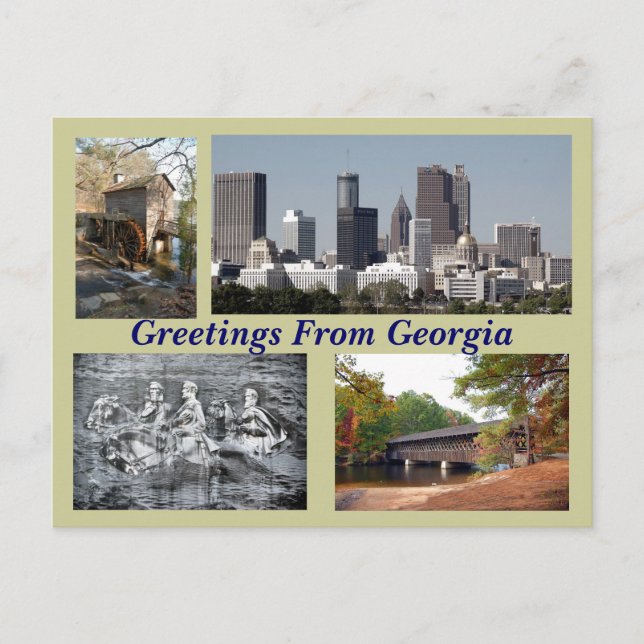 Carte Postale Sites touristiques Géorgie (Devant)