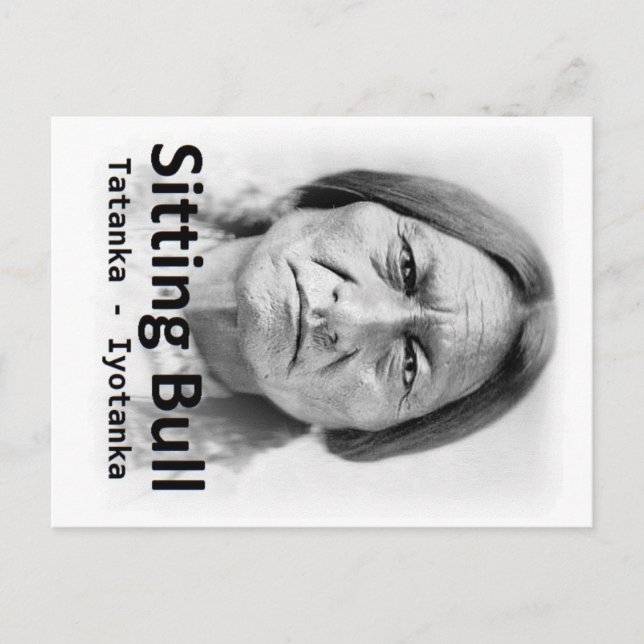 Carte Postale Sitting Bull, Tatanka Iyotanka, Amérindienne (Devant)