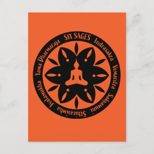 Carte Postale Six Sages Samara Religion Bouddhiste  