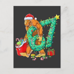 Carte Postale Six Seven Bigfoot 67 Sasquatch Mème de Noël