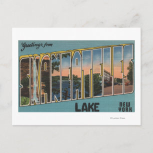 Carte Postale Skaneateles Lake, New York - Scènes à grandes lett