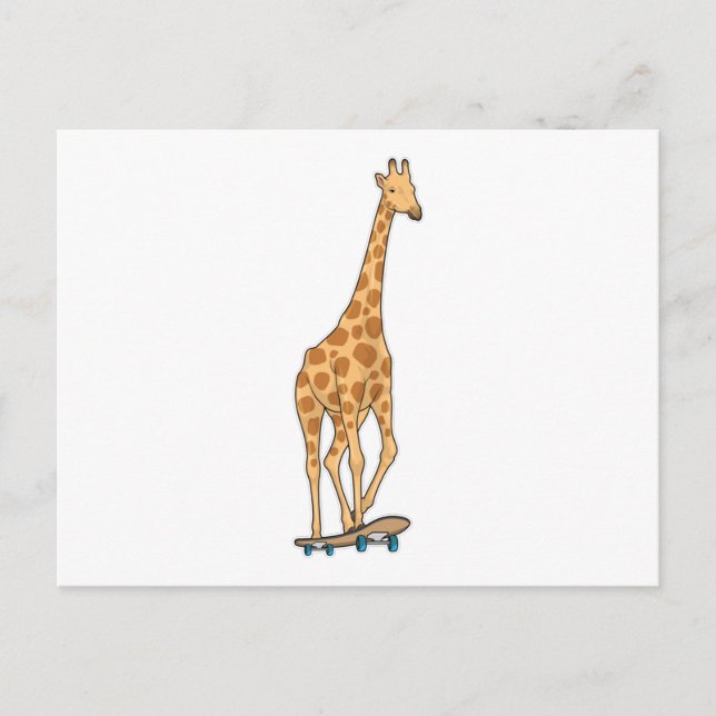 Carte Postale Skateboard girafe (Devant)